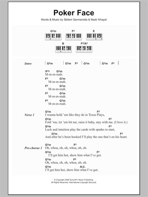Lady Gaga – Poker Face (Piano & Voice Version) Lyrics .